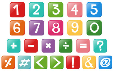 Font design for numbers and signs