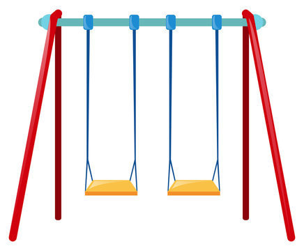 Two swings on blue bar