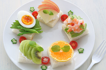 ヘルシーオープンサンドイッチ