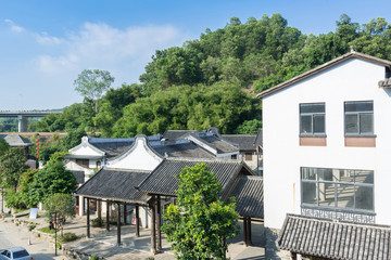 Traditional Chinese old houses at Hakka Village in Gankeng, Shenzhen, China