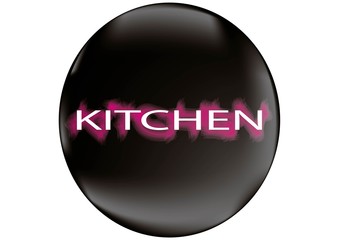 kitchen inscription on a black background