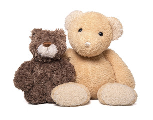 Two Teddy bears hugging.