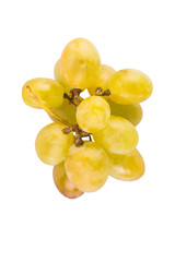 Bunch of white grapes. On white, isolated background.