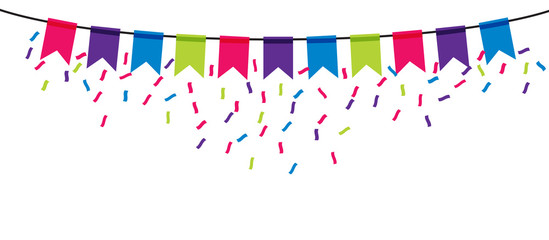 Party banner icon on transparent background