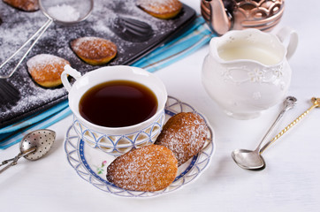 Homemade biscuits madeleines