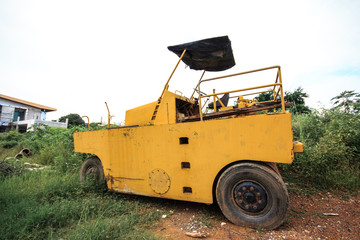 Yellow Steamroller vintage and old © jumjie
