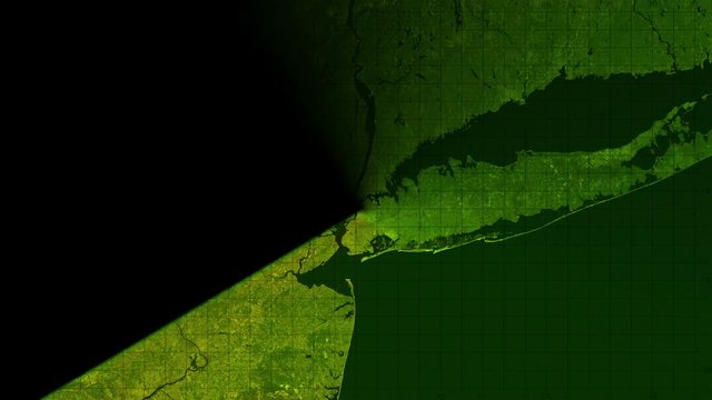 Camera zoom on New york radar map (Elements of this image furnished by NASA) Earth map based on images courtesy of: NASA http://www.nasa.gov.