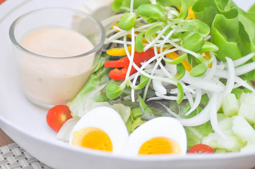vegetable salan with thousand Island dressing