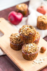 Carrot cupcakes with oat flour and cranberries