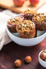Carrot cupcakes with oat flour and cranberries