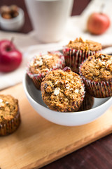 Carrot cupcakes with oat flour and cranberries