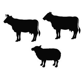 Lamb cow and beet icon. Livestock animal life nature and fauna theme. Isolated design. Vector illustration