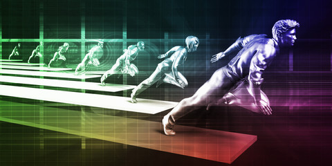 Business People in Competition