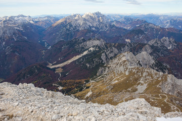 Fototapeta na wymiar View From Mangart In Slovenia