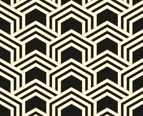 Art Deco seamless vintage wallpaper pattern. Geometric decorativ