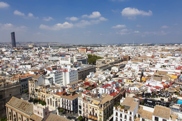Fototapeta premium Vista de la ciudad de Sevilla desde lo alto de la catedral