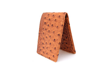 brown wallet on isolated