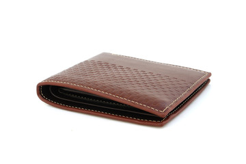 brown wallet on isolated