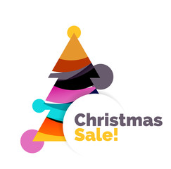 Abstract Christmas sale banner design with blank space