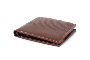 brown wallet on isolated