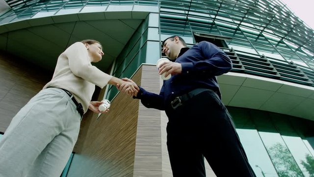 business meeting during the coffee break