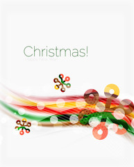 Christmas and New Year business wave template