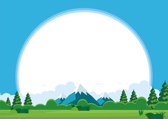 Blank Kid Diploma with Natural Scenery Background © Astira