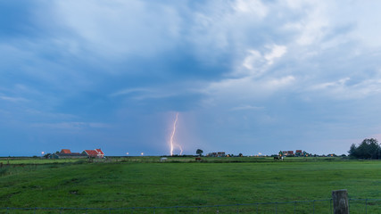 Thunderclouds over Marken, The Netherlands