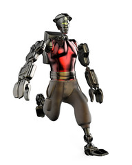 worker robot running