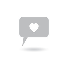 Like notification icon vector isolated on white background, love symbol for your design, website, logo, application, UI.