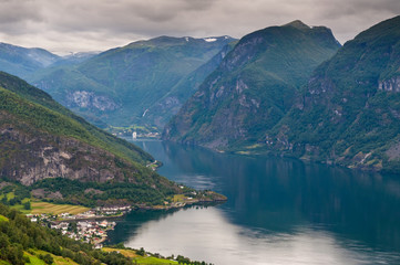View at Aurland and Aurlandfjord - pictures of Norway