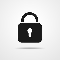 Padlock icons. Vector illustration.