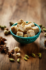 Brown sugar and spices cardamom and anise