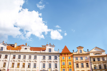 Fototapeta premium View on the buildings on the main old square in Prague