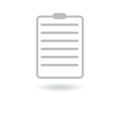 Document icon vector isolated on white background, clipboard symbol for your design, logo, application, UI.