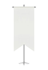 vector realistic table desk flag. pennant style flag. vector desk flag mockup isolated on white background