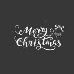 Vector Holiday calligraphy - Christmas bell design element. Vector clipart. New Year and Christmas decoration.