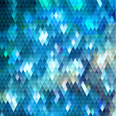 Abstract blue triangles  pattern geometric background - eps10 vector