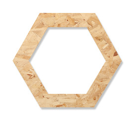 hexagonal frame isolated on a white background