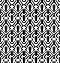 Vector seamless pattern. Modern stylish texture. Repeating geometric pattern with hexagonal tiles.
