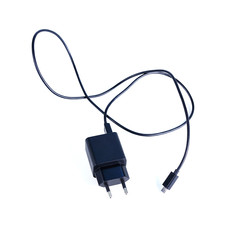 charger cable close up on white