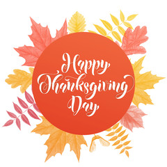 Happy Thanksgiving Day greeting card vector poster