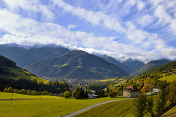Fototapeta na wymiar Alps Mountains and Forest