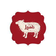Lamb icon. Livestock animal life nature and fauna theme. Isolated design. Vector illustration