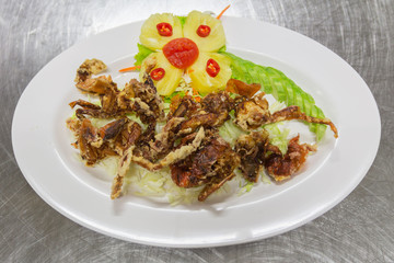 Soft shell crab salad