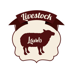 Lamb icon. Livestock animal life nature and fauna theme. Isolated design. Vector illustration