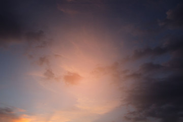 soft white clouds against blue sky background.