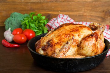 baked chicken,Style rustic.