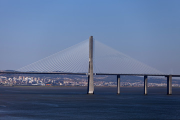 Vasco da Gama bridge in Lisbon, Portugal