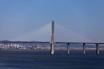 Fotobehang Vasco da Gamabrug Vasco da Gama bridge in Lisbon, Portugal
